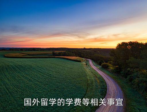 国外留学的学费等相关事宜