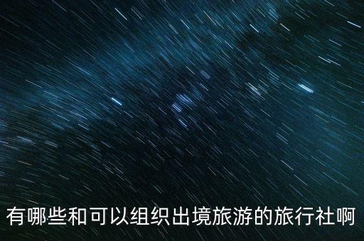 有哪些和可以组织出境旅游的旅行社啊