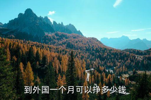 出国一个月能赚多少钱，现在出国一个月能挣多少钱