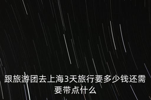 跟旅游团去上海3天旅行要多少钱还需要带点什么