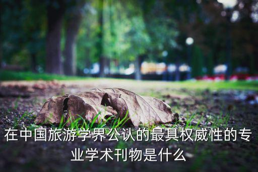 中国国家旅游刊号，在中国旅游学界公认的最具权威性的专业学术刊物是什么