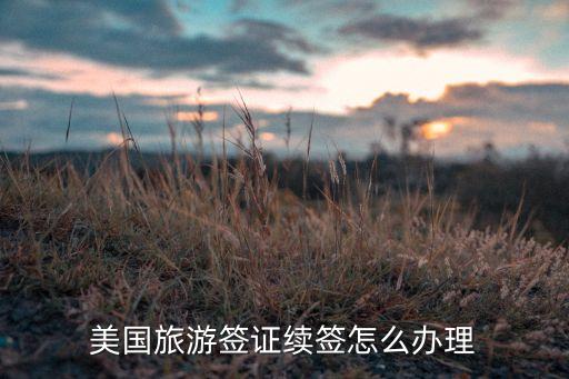 美国旅游签证续签怎么办理