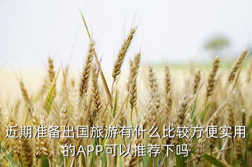 出国旅游app推荐一下，什么APP适合境外旅游呢