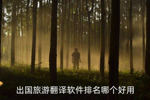 出国旅游翻译软件排名哪个好用