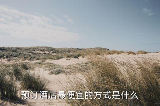 预订酒店最便宜的方式是什么