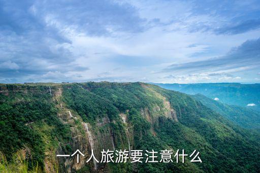一个人旅游要注意什么