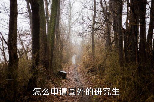 怎么申请国外的研究生
