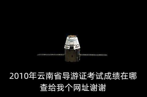 2010年云南省导游证考试成绩在哪查给我个网址谢谢
