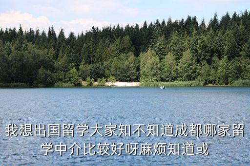 我想出国留学大家知不知道成都哪家留学中介比较好呀麻烦知道或