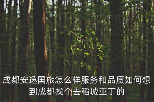 成都安逸国旅怎么样服务和品质如何想到成都找个去稻城亚丁的