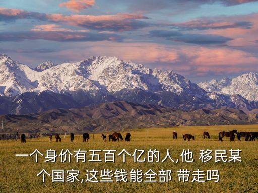中国外出移民每年带走多少钱