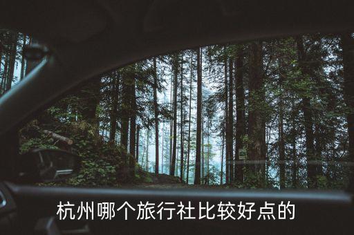 杭州哪个旅行社比较好点的
