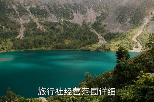 旅行社经营范围详细