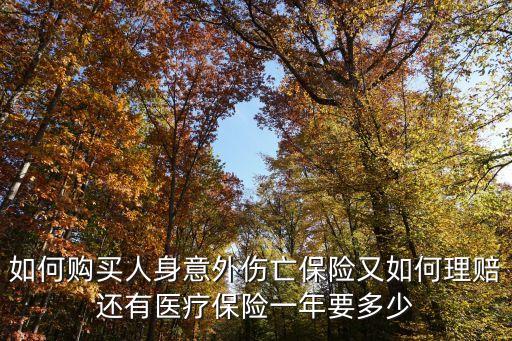 如何购买人身意外伤亡保险又如何理赔还有医疗保险一年要多少