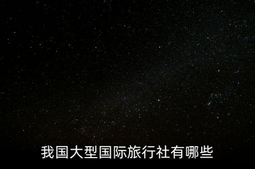 我国大型国际旅行社有哪些