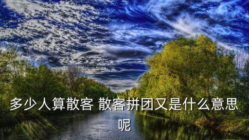 散客旅游是指多少人以下，散客旅游完全属于自助旅游吗
