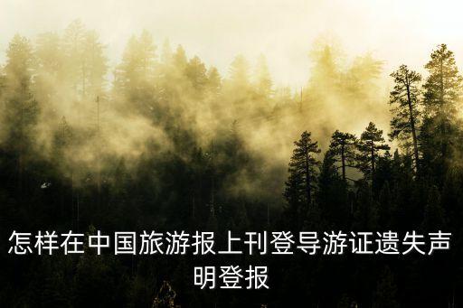 中国旅游报官方网站，怎样在中国旅游报上刊登导游证遗失声明登报