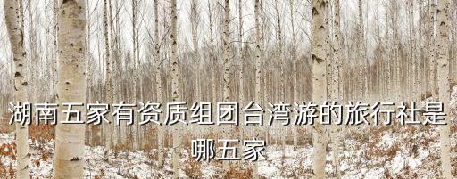 湖南五家有资质组团台湾游的旅行社是哪五家