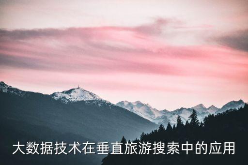 大数据技术在垂直旅游搜索中的应用
