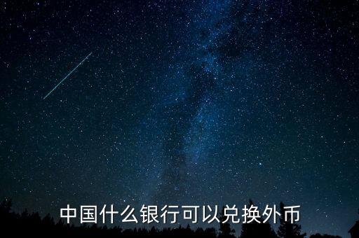 中国什么银行可以兑换外币