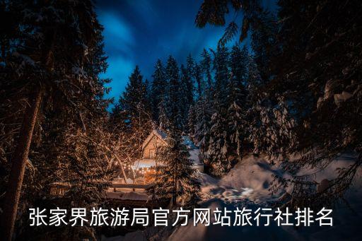 张家界旅游局官方网站旅行社排名