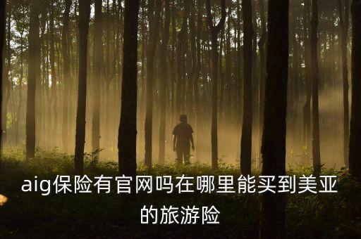 aig保险有官网吗在哪里能买到美亚的旅游险