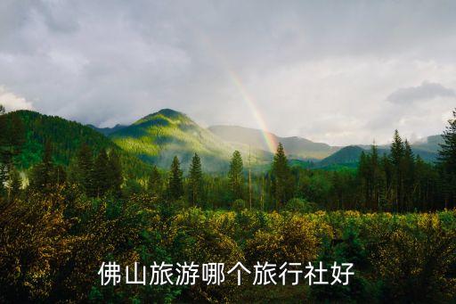佛山旅游哪个旅行社好