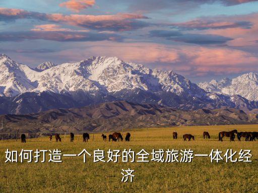 如何打造一个良好的全域旅游一体化经济