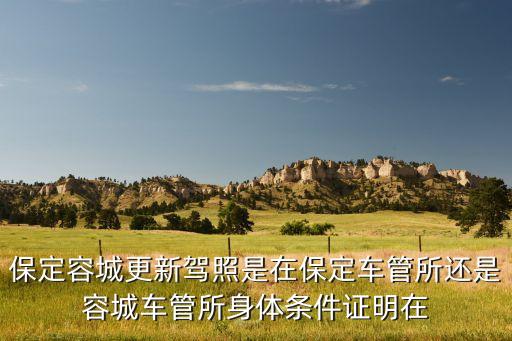保定容城更新驾照是在保定车管所还是容城车管所身体条件证明在