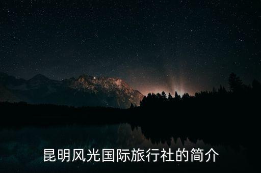 昆明风光国际旅行社的简介