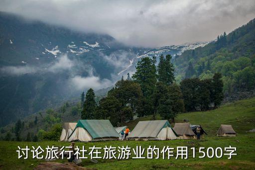 讨论旅行社在旅游业的作用1500字