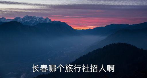 长春哪个旅行社招人啊