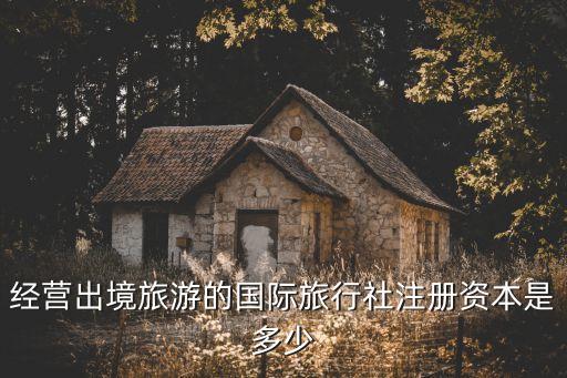 开国际旅行社注册资金，经营出境旅游的国际旅行社注册资本是多少