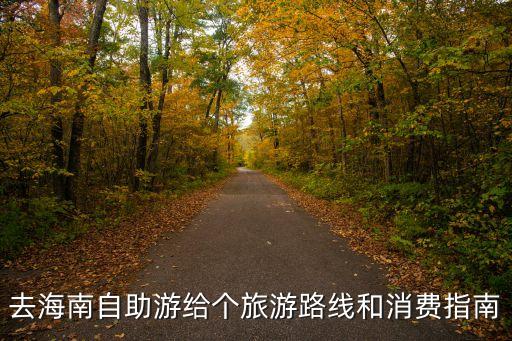 去海南自助游给个旅游路线和消费指南