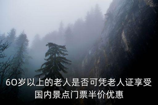 老年人旅游有半票，6O岁以上的老人是否可凭老人证享受国内景点门票半价优惠