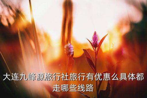 大连九峰源旅行社旅行有优惠么具体都走哪些线路