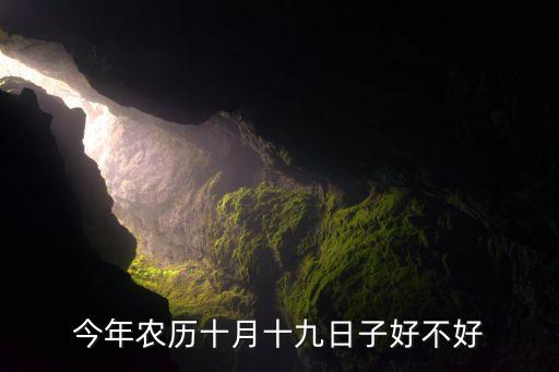 今年农历十月十九日子好不好