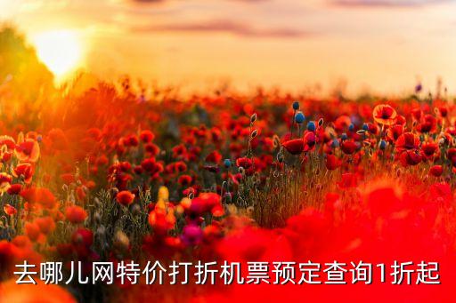 去哪儿网特价打折机票预定查询1折起