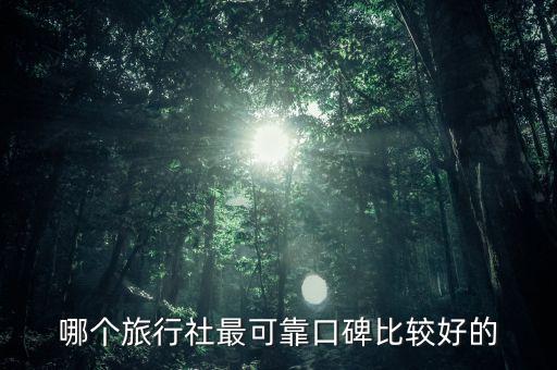 哪个旅行社最可靠口碑比较好的