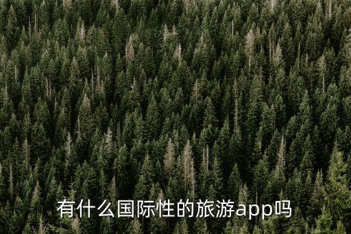 有什么国际性的旅游app吗
