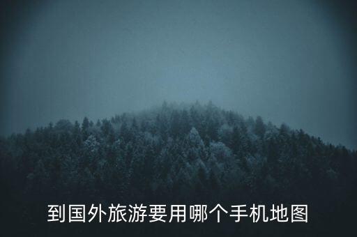 到国外旅游要用哪个手机地图