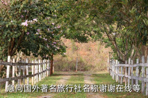 急问国外著名旅行社名称谢谢在线等