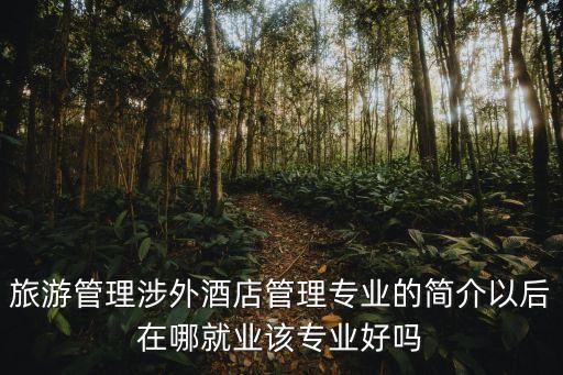 旅游管理涉外酒店管理专业的简介以后在哪就业该专业好吗