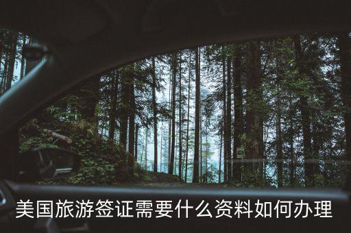 美国旅游签证需要什么资料如何办理