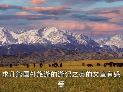 求几篇国外旅游的游记之类的文章有感受