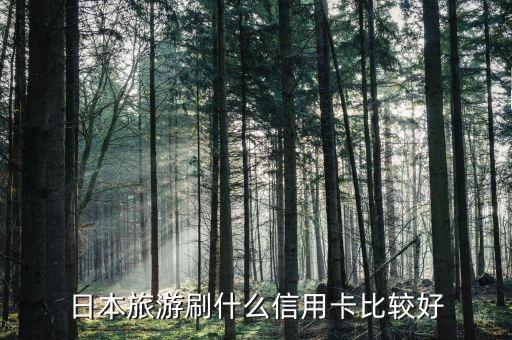 日本旅游刷什么信用卡比较好