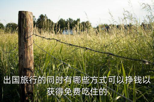 出国旅行的同时有哪些方式可以挣钱以获得免费吃住的