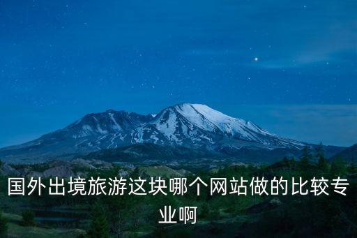 国外出境旅游这块哪个网站做的比较专业啊