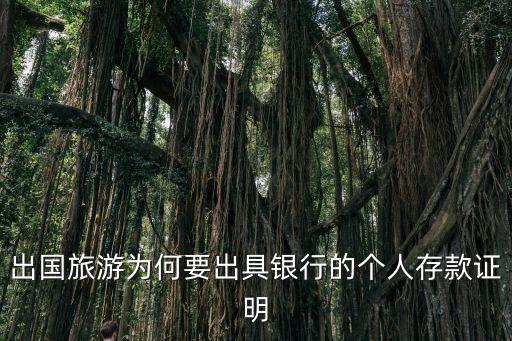 国外旅游为什么要存款证明，为什么出国要开存款证明