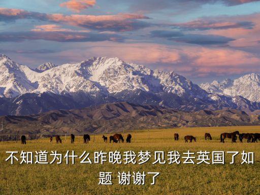 不知道为什么昨晚我梦见我去英国了如题 谢谢了